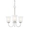 Designers Fountain Bronson 3 Light Classic Brushed Nickel with Frosted Glass Shades Chandelier For Dining Rooms D278M-3CH-BN - alternate 1